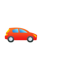 compact car icon in gradient color, isolated on white background