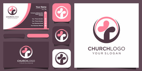 Church vector logo symbol graphic abstract template