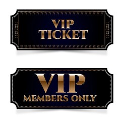 Golden and VIP tickets. Casino ticket