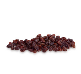 Dried raisins isolated on white background