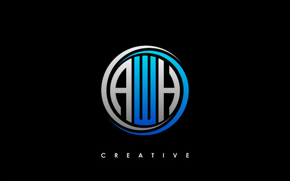 AWH Letter Initial Logo Design Template Vector Illustration