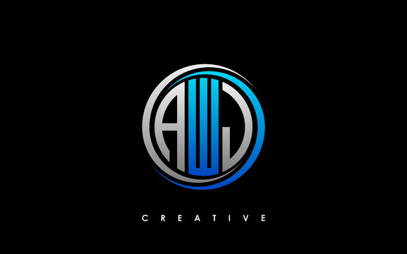 AWJ Letter Initial Logo Design Template Vector Illustration