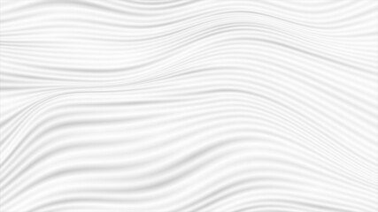 White curved smooth wavy lines abstract background