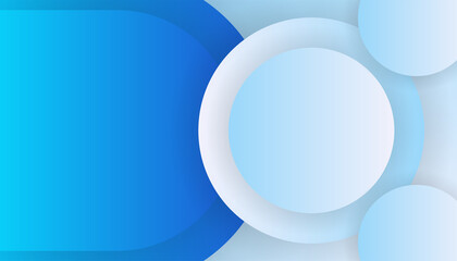 Paper layer circle blue abstract background. Curves and lines use for banner, cover, poster, wallpaper, design with space for text.