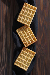 Freshly baked waffles