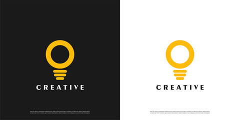 Letter O logo icon line design template elements	