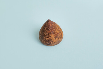 bitter chocolate candies truffle in cocoa, cocoa candies with a minimum amount of sugar, closeup of...