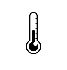 simple small thermometer temperature icon