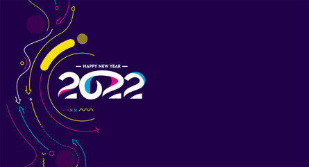 2022 new year celebration banner.