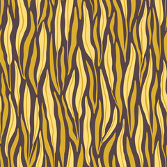 Hand-drawn seamless pattern with stylized wildflowers. Colorful floral illustration for paper and gift wrap. Fabric print textured design. Creative stylish background.