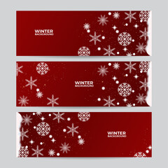 Beautiful Christmas winter banner with text space