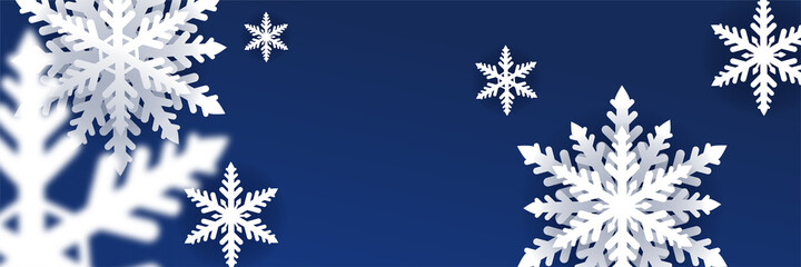 Beautiful Christmas winter banner with text space