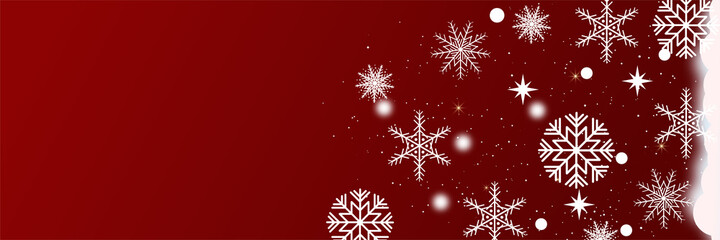 Beautiful Christmas winter banner with text space