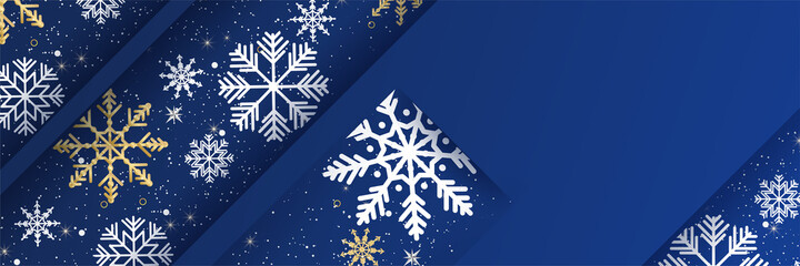 Beautiful Christmas winter banner with text space