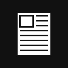 Newspaper icon on grey background