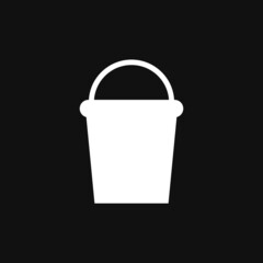 Bucket icon on grey background