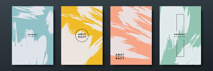 Modern abstract covers set, minimal covers design. Colorful geometric background, vector illustration.