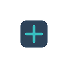 flat blue calculator icon on white background