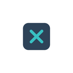 Obraz premium flat blue calculator icon on white background