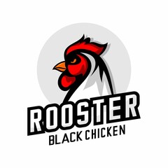 rooster logo vector on white background