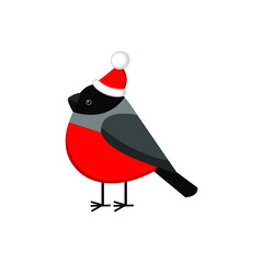 christmas bird vector illustration
