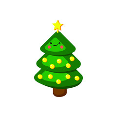 christmas tree vector illustration