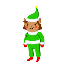 elf in christmas costume