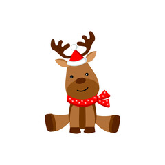 christmas deer vector illustration