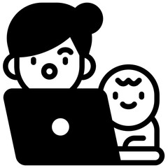 mom business solid icon