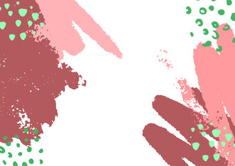 Abstract background vector with natural and floral line arts, Memphis style, Organic shape. Creative pattern with hand drawn shapes. Design background for social media post, cover, print and wallpaper