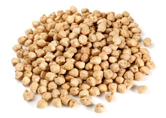 Chickpeas on white Background Isolated