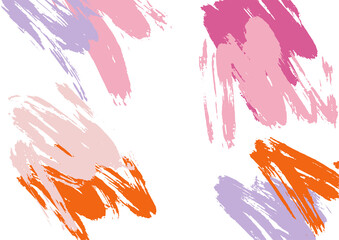 Set of Vector Abstract Brush Strokes, Hand Drawn Design Elements, Organic Shapes, Abstract Backgrounds