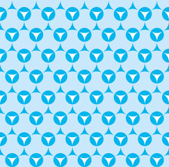 Geometric Seamless Pattern in Blue Color . Vector tileable pattern for your design.