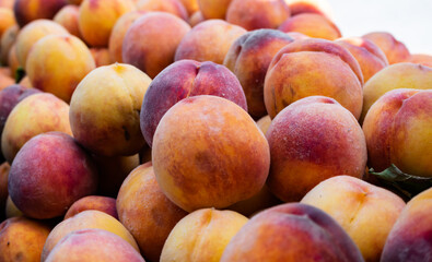 Peaches fresh juicy ripe large amount