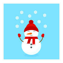 This is a card with a cute snowman.