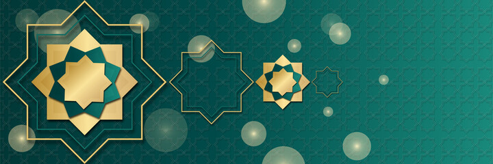 Luxury mandala background with golden dark green arabesque pattern Arabic islamic east style. Decorative mandala for print, poster, cover, brochure, flyer, banner.