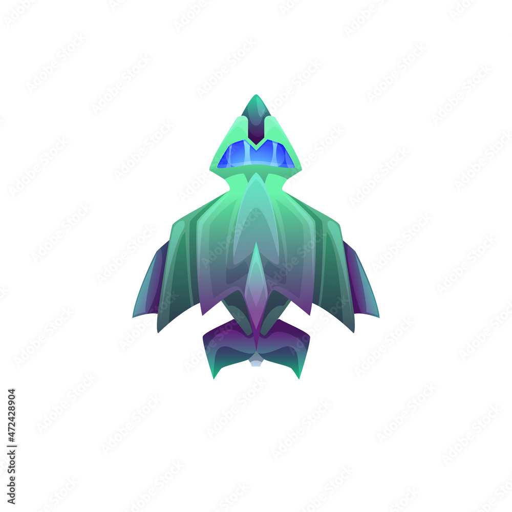 Poster innovation rocket fast cartoon spaceship isolated. vector new project business startup symbol, launc