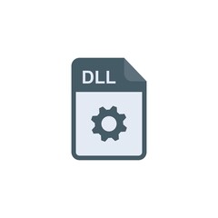 File types icon DLL , vector art and illustration.