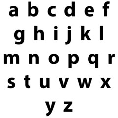 black and white capital letters alphabet