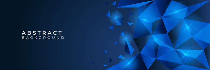Obraz premium Modern abstract dark navy blue banner background. Vector abstract graphic design banner pattern background template illustration.
