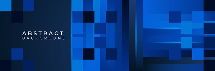Modern abstract dark navy blue banner background. Vector abstract graphic design banner pattern background template illustration.