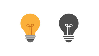 Light bulb icon vector