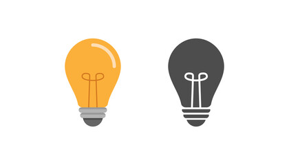 Light bulb icon vector