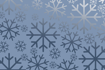 Illustration of the coming year 2022 from snowflakes on a blue background. Winter banner and layout, product packaging with snowflake, place for text. Snow abstract pattern. Christmas theme, new year