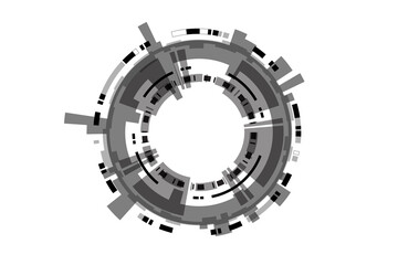 Vector gear on white background for cyber technology background