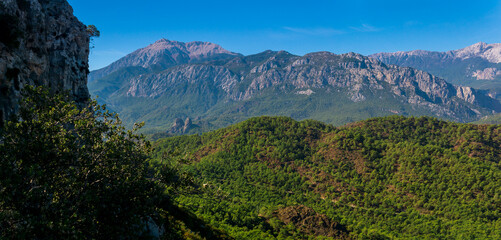 Mediterranean mountain landscape on the southern coast of Turkey