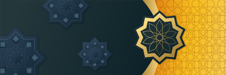 Ramadan Kareem arabic Islamic banner background design. Arabic pattern background. Islamic ornament vector.