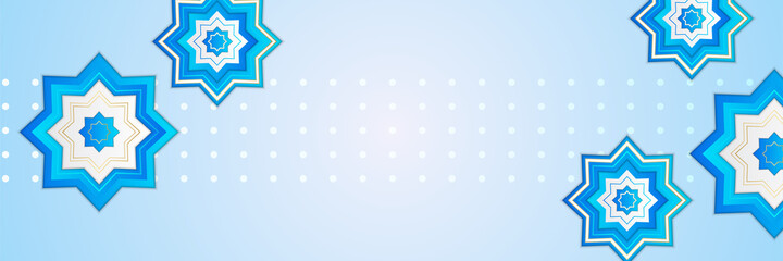 Islamic banner background design for Ramadan Kareem