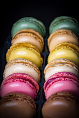 macaroons on a wooden table