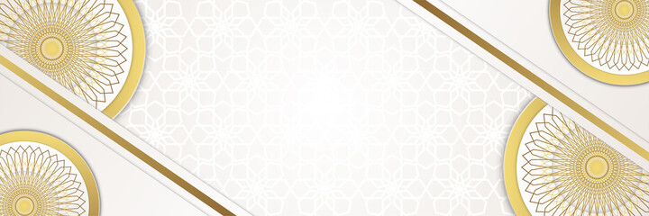 Islamic banner background design for Ramadan Kareem